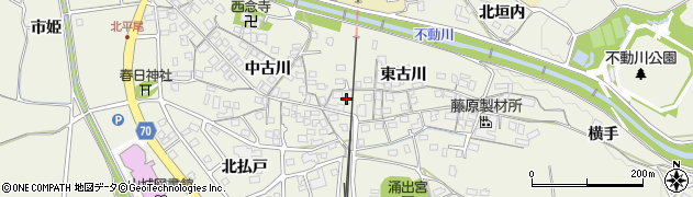京都府木津川市山城町平尾東古川80周辺の地図
