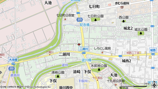 〒436-0042 静岡県掛川市二瀬川の地図