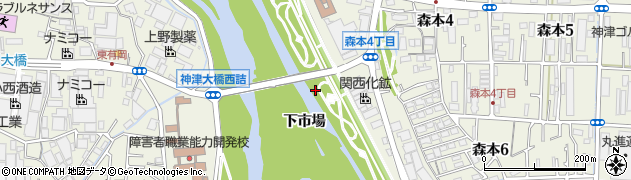 兵庫県伊丹市伊丹（下市場）周辺の地図