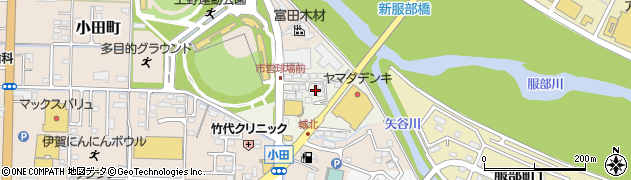 三重県伊賀市平野清水周辺の地図