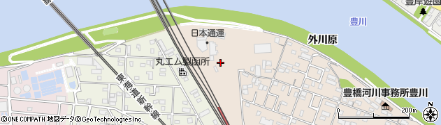 愛知県豊橋市北島町（中川原）周辺の地図