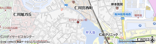 仁川マンション前周辺の地図