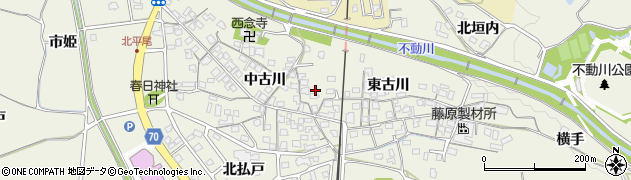 京都府木津川市山城町平尾東古川78周辺の地図