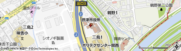 大阪府摂津市周辺の地図