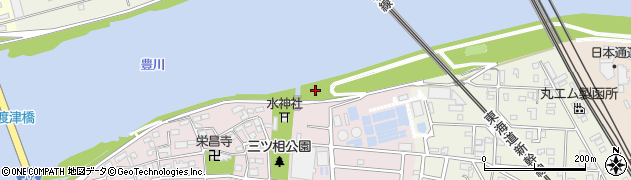 愛知県豊橋市三ツ相町（西外川原）周辺の地図