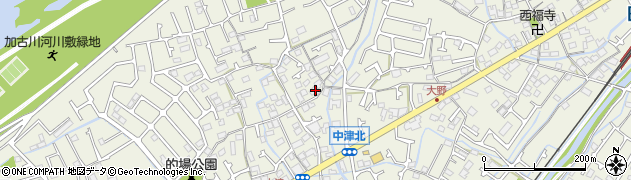 兵庫県加古川市加古川町中津366周辺の地図