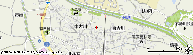 京都府木津川市山城町平尾東古川75周辺の地図