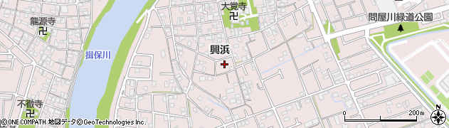 兵庫県姫路市網干区興浜377周辺の地図