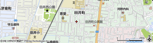 大阪府寝屋川市田井町周辺の地図