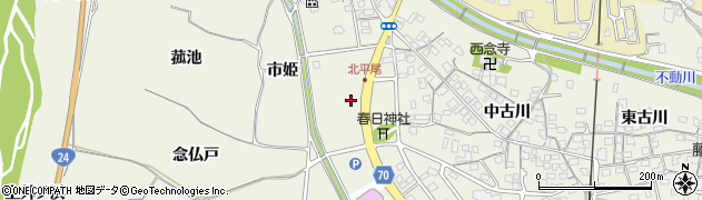 京都府木津川市山城町平尾小島周辺の地図