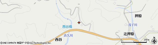 京都府南山城村（相楽郡）北大河原（西谷）周辺の地図
