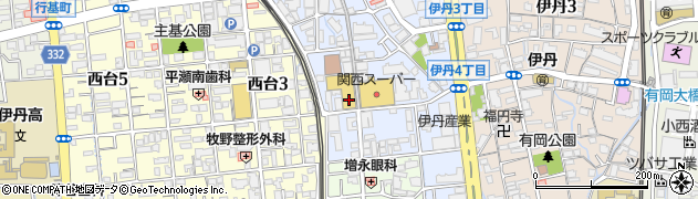 ホワイト急便　関西スーパ中央店周辺の地図