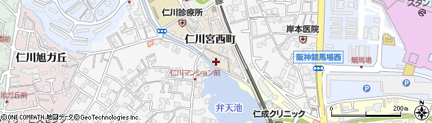 兵庫県宝塚市仁川宮西町6周辺の地図