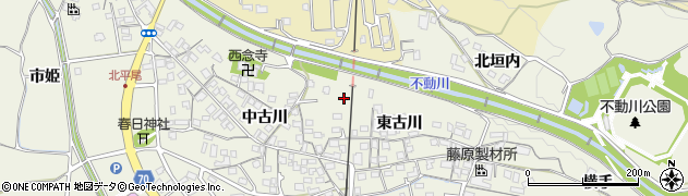 京都府木津川市山城町平尾東古川周辺の地図