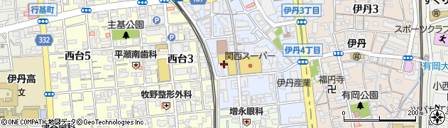 ジョイブックス伊丹店周辺の地図