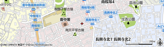 シェフカワカミ桜塚店周辺の地図