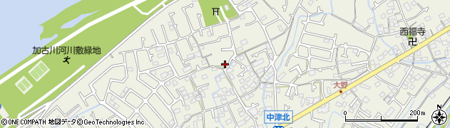 兵庫県加古川市加古川町中津332周辺の地図