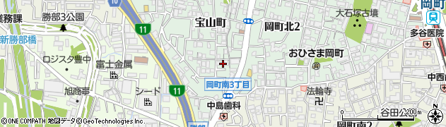 大阪府豊中市宝山町17周辺の地図