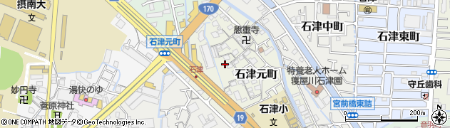 大阪府寝屋川市石津元町周辺の地図