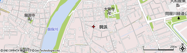 兵庫県姫路市網干区興浜351周辺の地図