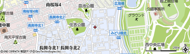 大阪府豊中市長興寺北3丁目12周辺の地図