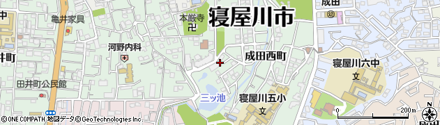 大阪府寝屋川市美井元町21周辺の地図