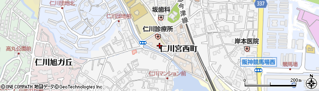 兵庫県宝塚市仁川宮西町2周辺の地図