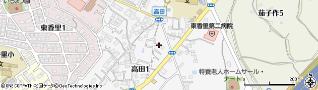 大阪府枚方市高田周辺の地図