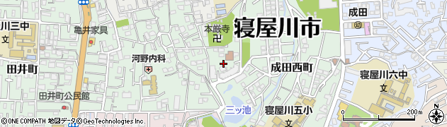 大阪府寝屋川市美井元町20周辺の地図