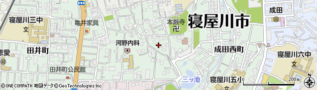 大阪府寝屋川市美井元町16周辺の地図