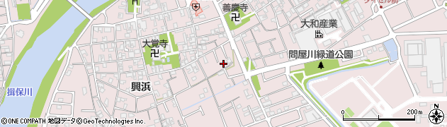 兵庫県姫路市網干区興浜401周辺の地図