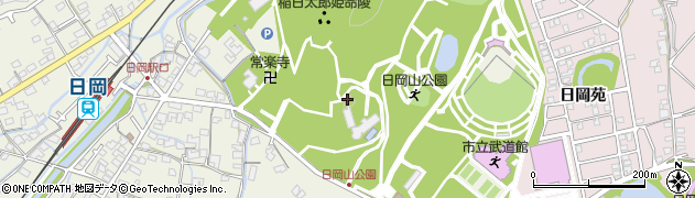日岡山周辺の地図