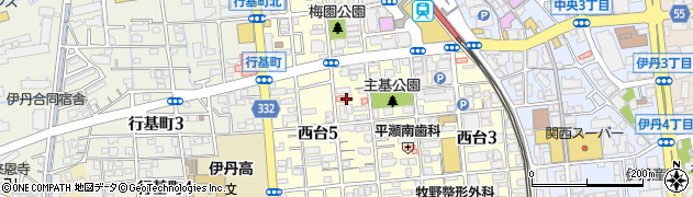 番鳥 阪急伊丹店周辺の地図