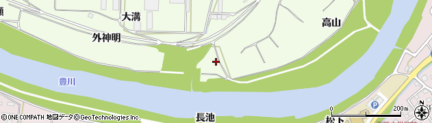 愛知県豊橋市大村町（川原）周辺の地図