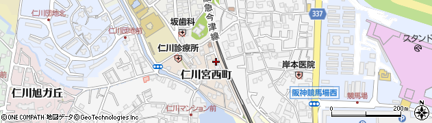 兵庫県宝塚市仁川宮西町4周辺の地図