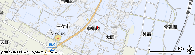愛知県美浜町（知多郡）奥田（東卯起）周辺の地図