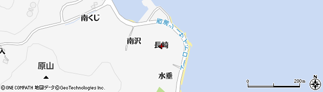 愛知県蒲郡市西浦町長崎周辺の地図