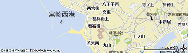 愛知県西尾市吉良町宮崎（若宮後）周辺の地図
