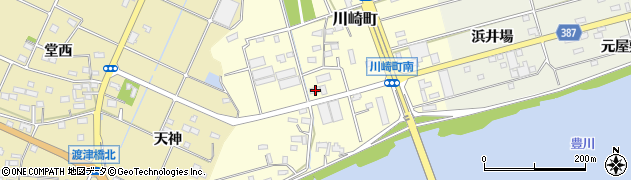愛知県豊橋市川崎町332周辺の地図