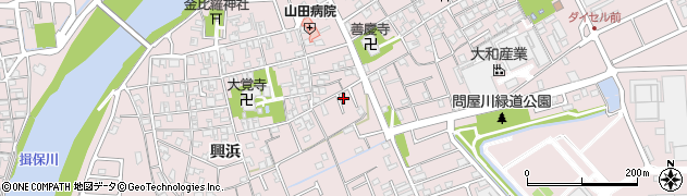 兵庫県姫路市網干区興浜223周辺の地図