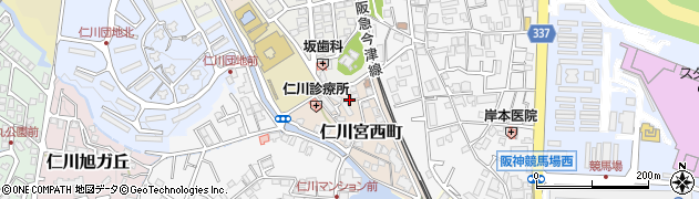 兵庫県宝塚市仁川宮西町3周辺の地図