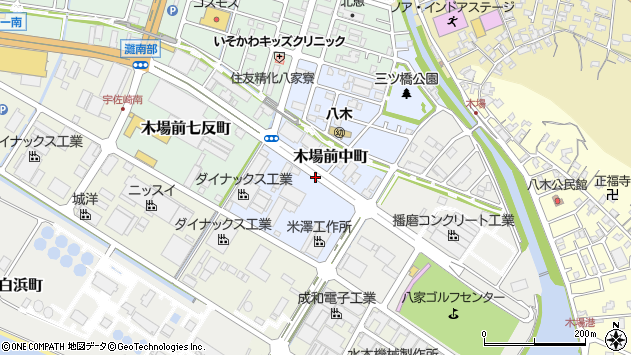 〒672-8018 兵庫県姫路市木場前中町の地図