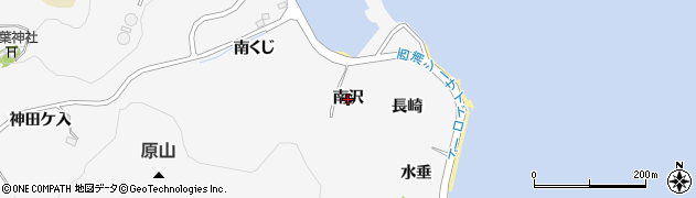愛知県蒲郡市西浦町（南沢）周辺の地図