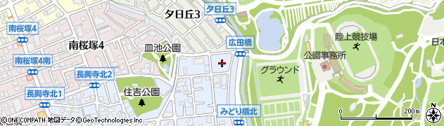 大阪府豊中市長興寺北3丁目14周辺の地図