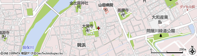 兵庫県姫路市網干区興浜207周辺の地図