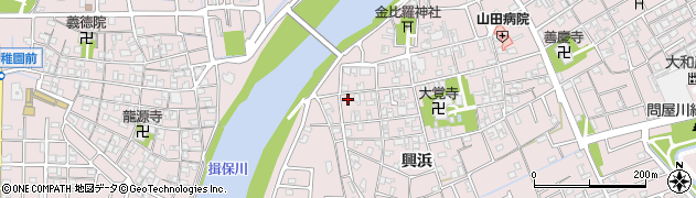 兵庫県姫路市網干区興浜111周辺の地図