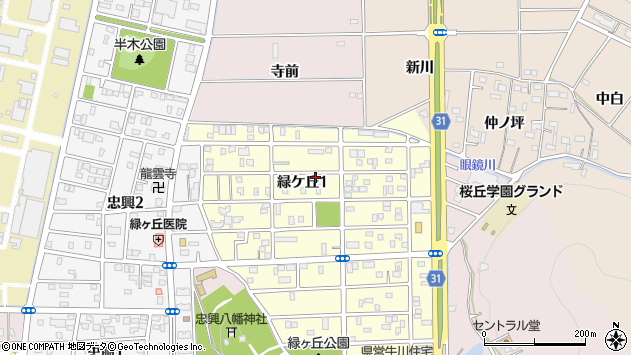 〒440-0005 愛知県豊橋市緑ケ丘の地図