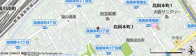 大阪府摂津市鳥飼本町周辺の地図