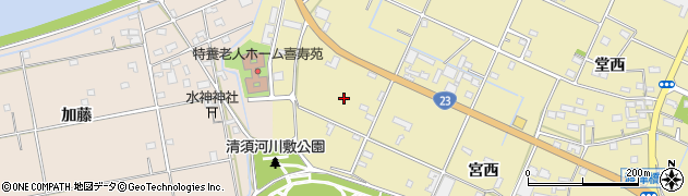 愛知県豊橋市清須町周辺の地図