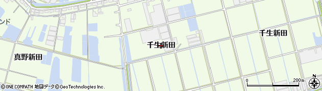 愛知県西尾市一色町生田（千生新田）周辺の地図